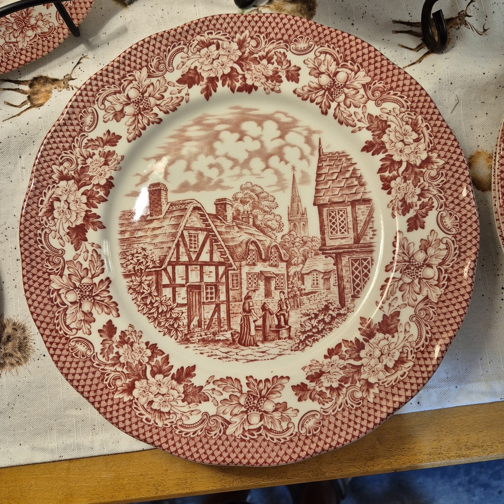 Royal Art Red Transferware England